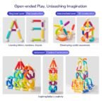 Rainbow Magnetic Building Sticks - 60 Pcs - Image 5